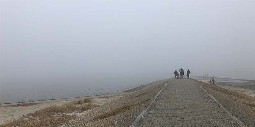 Nebel am Strand