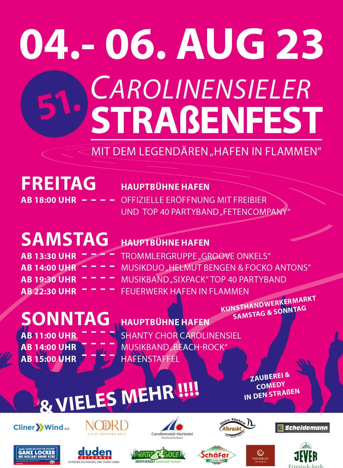 Carolinensieler Straßenfest 2023 Programm