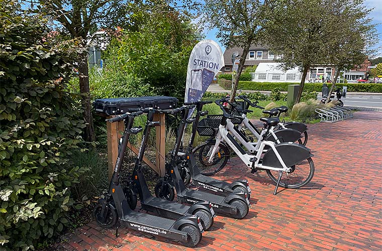 e-Scooter oder e-Bike leihen in Carolinensiel