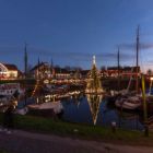 Schwimmender Weihnachtsbaum